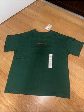 NWT Cat&Jack Green T-shirt Short Sleeve Crew Neck 100% Cotton Size L(10/12)…238
